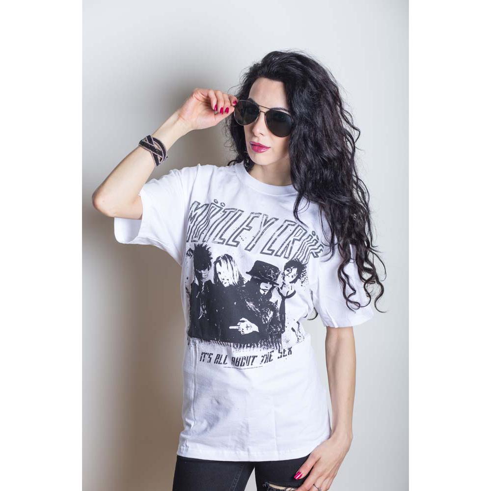 Motley Crue - Stencil Heren Tshirt - Wit